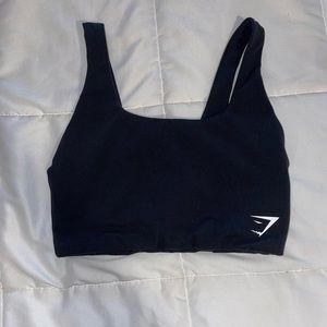 Gymshark training t shirt sports bra in black( size small)